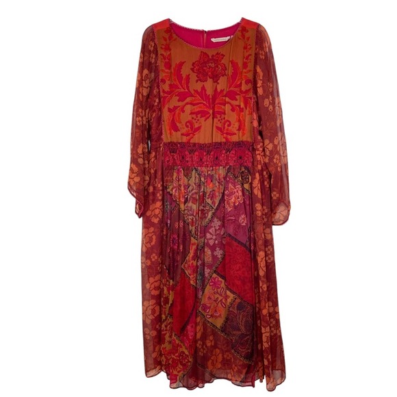 SOFT SURROUNDINGS Floral Boho Long Midi Dress XL - Picture 2 of 15